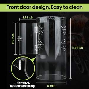 Hot Sale Cylindrical Reptile <b>Terrarium</b> Front Door Jumping Spider <b>Tortoise</b> Breeding Box for Pet Lovers - Product Image 2