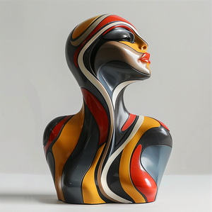 Resina personalizada <span class=keywords><strong>busto</strong></span> colorido <span class=keywords><strong>mujer</strong></span> <span class=keywords><strong>escultura</strong></span> moderna - Product Image 1