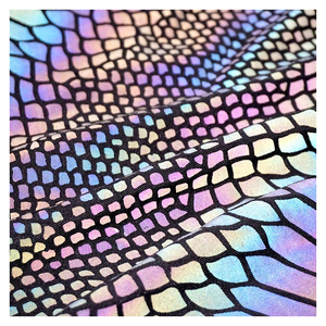 Vải Ánh Kim Phản Quang Cầu Vồng Polyester Ánh Sáng Cao Ba Chiều In Tùy Chỉnh Để Trang Trí - Product Image 1