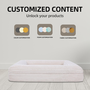 Luxuriöses Orthopädisches Hundebett aus Memory-Schaum und Bouclé, Wasserdichtes Designer-Hundekissen mit Waschbarem Bezug, Kaubeständiges Großes Haustierbett - Product Image 2