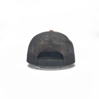 Nouvelle tendance personnalisée en cuir PU Patch 7 panneaux plat Bill noir maille dos sportif plaine camionneur chapeau