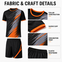 Tenue de football personnalisée à séchage rapide pour jeunes, kit à manches courtes pour club de football adolescent, compétition de ligue