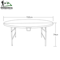 Ensemble de tables et chaises pliantes pour événements d'extérieur portable plié 8 pieds 6 pieds rond rectangulaire bureau oem pique-nique fête cuisine