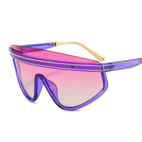 Gafas de Sol Vintage para Hombre, Gafas de Sol de Moda para Hombre 2024, Gafas de Sol de Diseñador de Lujo para Mujer, Gafas de Sol de una Sola Pieza