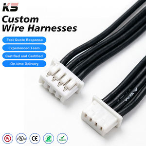 Custom MX 1.25mm Terminal Connectors LVDS <b>Cable</b> Black PVC Wire Harness Aluminum Conductor 100mm Length 240V - Product Image 1
