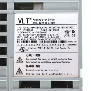 VLT FC-302 ซีรีส์ 3kW 380-500V ตัวควบคุมความเร็วมอเตอร์ AC แบบปรับความถี่ได้ - Product Image 3
