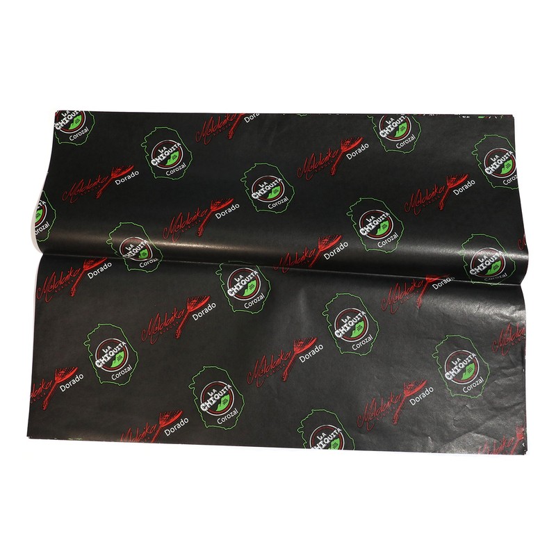 Custom Black Food Wrapping Paper Waxed