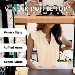 เสื้อผู้หญิงไซส์ S-XXL สำหรับฤดูร้อน คอวีเรียบง่าย ผ้าชีฟองทอลายเรียบ เป็นมิตรกับสิ่งแวดล้อม เหมาะสำหรับฤดูใบไม้ผลิ - Product Image 3