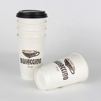 Gobelets en papier à double paroi noirs de qualité supérieure pour boissons, personnalisables avec logo, en carton alimentaire, avec encre à base d'eau