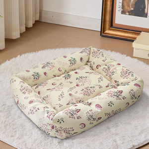 天然リネン素朴なスタイルソフト洗える屋内猫犬ベッドシートパッドネストペットベッド - Product Image 2