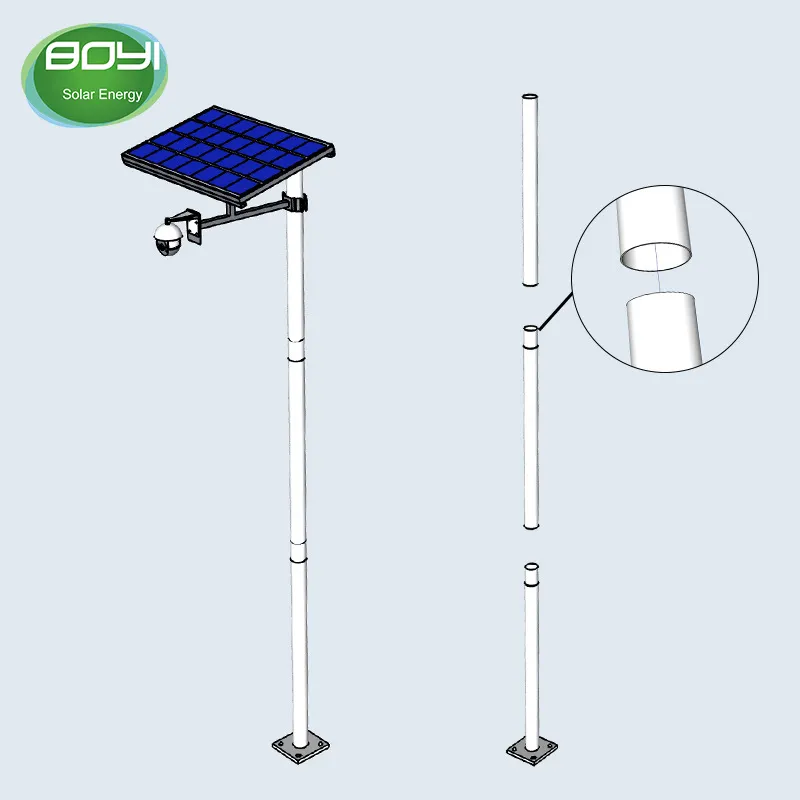 3M 4M 5M 6M Straßen laternen mast aus Aluminium/Edelstahl/verzinktem Stahl Konische Straßen laternen masten Lampen mast pfosten Lieferant