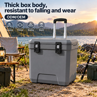 Glacière portable à roulettes, boîte isotherme en PP avec couvercle étanche, capacité de stockage de 38QT pour vin, aliments, plage, voyage, camping, fournisseur ODM