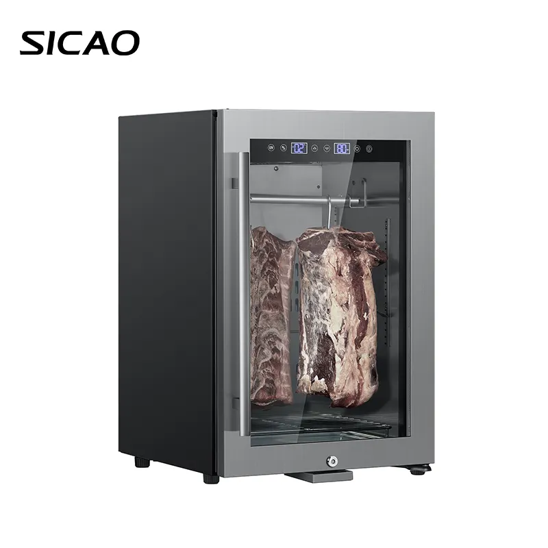 Household beef display fridge uv light dry age meat aging refrigerator machine