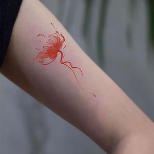 Piccoli adesivi temporanei freschi del tatuaggio linee impermeabili di schizzo <span class=keywords><strong>con</strong></span> <span class=keywords><strong>fiori</strong></span> e disegno della farfalla - Product Image 1