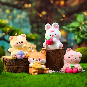 Nouvelles figurines mignonnes de Shiba Inu, <span class=keywords><strong>lapin</strong></span>, chat et cochon en semi-candy, cadeaux de décoration de bureau pour les fêtes des filles - Product Image 1