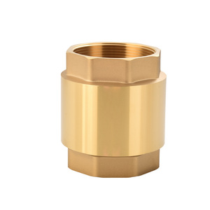 วาล์วตรวจสอบแบบยกขึ้น-ลงทางเดียว ป้องกันการไหลย้อนกลับ ทำจากทองเหลือง ติดตั้งด้านหน้า วาล์วปิด-เปิดแนวตั้ง - Product Image 1