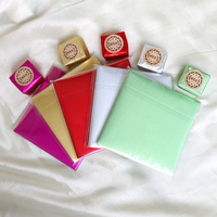 Envoltura de papel de embalaje de grado alimenticio personalizada para dulces, papel de aluminio, envoltura de papel de chocolate para barras de chocolate