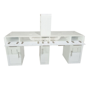 Mesa de Manicura Doble para Salón de Uñas con 2 Asientos y Cajón para Exhibición de Esmaltes en <span class=keywords><strong>Gel</strong></span> - Product Image 3