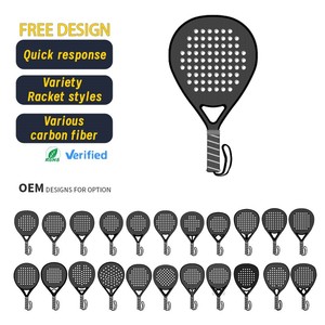 <span class=keywords><strong>Racchette</strong></span> <span class=keywords><strong>da</strong></span> Padel <span class=keywords><strong>Professionali</strong></span> di Alta Qualità in Fibra di Carbonio 18K Personalizzate OEM - Product Image 1