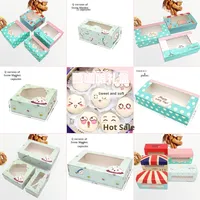 Boîte à dessert en carton recyclable personnalisée avec logo, qualité alimentaire, emballage écologique pour pâtisserie, gâteau, gâteau de lune