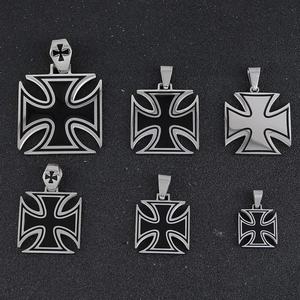 สร้อยคอจี้รูปกางเขนเคลือบสีสไตล์วินเทจ ทำจากสแตนเลส 316L และไทเทเนียม สำหรับผู้ชาย เครื่องประดับแฟชั่น - Product Image 3