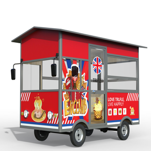 รถขายอาหารเคลื่อนที่แบบอังกฤษ พร้อมอุปกรณ์ครบครัน สำหรับขายขนมหวาน เบอร์เกอร์ ของทอด และอาหารข้างทาง - Product Image 1