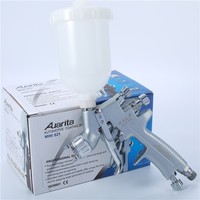 Pistolet de pulvérisation pneumatique mini H-921 en aluminium à alimentation par gravité, pot de peinture 250 ml, buse 1,0 mm, pression d'air 3 bars/43 psi, sans air, pour voiture