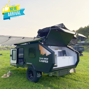 Ecocampor Best Selling <strong>Mini</strong> <strong>Camper</strong> <strong>Trailer</strong> for Outdoor Camping Independent Suspension with External Shower Box on Sale - Product Image 2