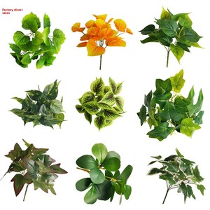 Plantes artificielles, accessoires pour mur végétal, feuillage décoratif <span class=keywords><strong>en</strong></span> plastique, fausses feuilles, petits bouquets <span class=keywords><strong>de</strong></span> fleurs, grandes pampas - Product Image 1