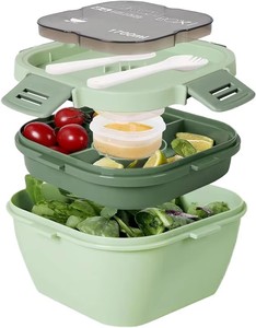 Best Selling High Quality Bento <b>Box</b> pp <b>Plastic</b> Reusable <b>Lunch</b> <b>Box</b> School Tiffin <b>Box</b> with Tableware - Product Image 1