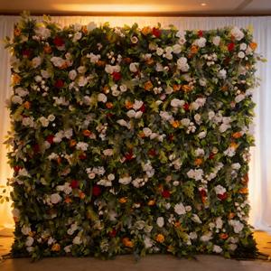 Opción Ideal de Decoración, Rollo de Pared de Flores Artificiales, Diseño Enrollable, Fondo para Cabina de Fotos en Bodas y Eventos - Product Image 4