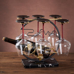 Porte-verres moderne en fil de fer et laiton Jinshan, support pour jusqu'à 4 verres, ensemble d'ornements pour la maison - Product Image 4