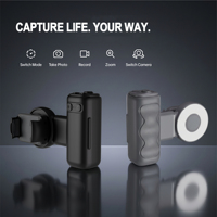 Poignée de téléphone pour selfie avec lumière d'appoint tricolore, télécommande Bluetooth, poignée portable pour vlog et photographie mobile