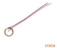 Piezo elektrik Sensor suara pelat Wafer keramik piezoelektrik Dia 12MM/15MM/18MM/20MM/27MM/35MM/50MM kabel pengeras suara bel PZT