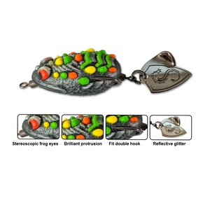 Leurre de pêche artificiel en <span class=keywords><strong>latex</strong></span> souple bionique de haute qualité, 4 cm, 7 g, flottant en surface, pour la pêche à la truite, au brochet, au poisson-serpent, au poisson-chat - 10 pièces/sac - Product Image 4