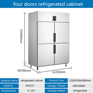 Frigorifero verticale per l'industria alberghiera commerciale frigorifero a quattro porte <span class=keywords><strong>congelatore</strong></span> a 4 porte refrigeratore In acciaio inossidabile prezzo a Hyderabad - Product Image 5