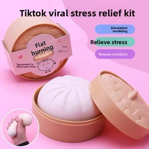 Jouet anti-stress en forme de pain vapeur 2026, en silicone à récupération lente, pour filles et garçons - Product Image 4