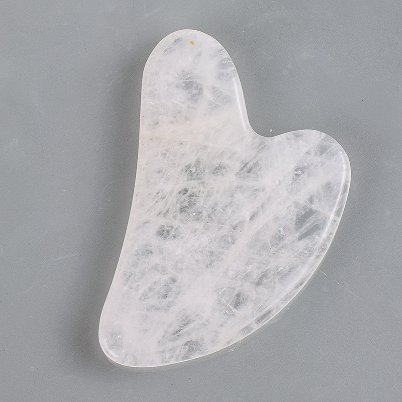 Piastra raschiante a forma di cuore in cristallo bianco