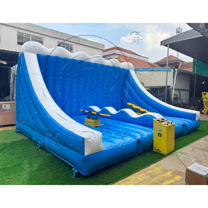 Toro Mecánico Inflable, <span class=keywords><strong>Juego</strong></span> de Surf y Wipeout 3 en 1, Plataforma Intercambiable con Tapete de Seguridad para Alquiler en Fiestas - Product Image 6
