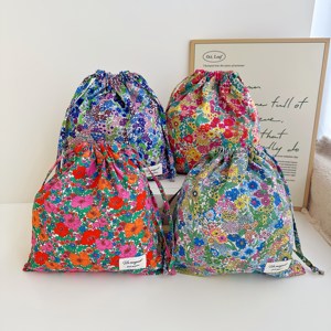 Wholesale Luxury Satin <b>Drawstring</b> <b>Bags</b> for Gift Craft Reusable Design Custom Logo Via Silk Screen Gravure Printing - Product Image 1