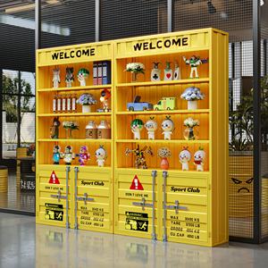 Meuble de rangement tendance en fer de style industriel, écologique, pour exposition de figurines <span class=keywords><strong>Lego</strong></span> et échantillons en boutique branchée - Vente flash - Product Image 1