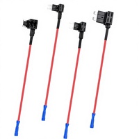 Kit de modification de câblage électrique automobile pour mini-caméra embarquée : adaptateur de fusible à lame avec prise de circuit et support de fusible