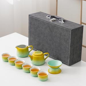 Tasse en céramique rustique rétro chinoise, motif sommet de château peint à la main, grande vaisselle en poterie pour cadeau - Product Image 5