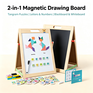 Tableau magnétique en bois de haute qualité <span class=keywords><strong>pour</strong></span> enfants, jouet artistique, <span class=keywords><strong>dessin</strong></span> <span class=keywords><strong>animé</strong></span>, écologique, peinture DIY sur carton <span class=keywords><strong>pour</strong></span> les 3 ans et plus, best-seller - Product Image 2