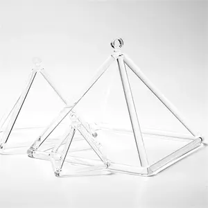 HM Reiki Silica Quartz Crystal Singing Pyramid