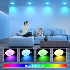 Slim <span class=keywords><strong>3</strong></span> Inch Cob <span class=keywords><strong>Down</strong></span> <span class=keywords><strong>Light</strong></span> Rgb Kleurverandering Dimbare Plafond Verlichting Compatibel Met Alexa/Google Thuis 12W smart Wifi Downlight