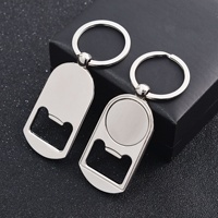 Custom Logo Sublimation Blank Stainless Steel Bottle Opener With Key Chain