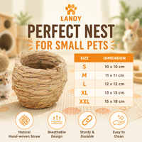 Nichoir écologique tressé en paille naturelle pour cailles boutonnières et parakeets – Boîte à nids suspendue décorative pour jardin