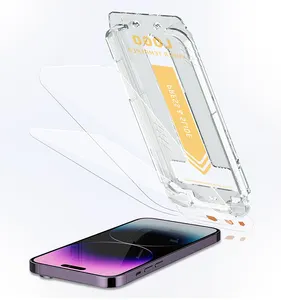 New Full Cover One-click Installation for iPhone 13 12 11 14 Pro Max X XR XS 6 8 7 Plus Tempered Screen Protectors