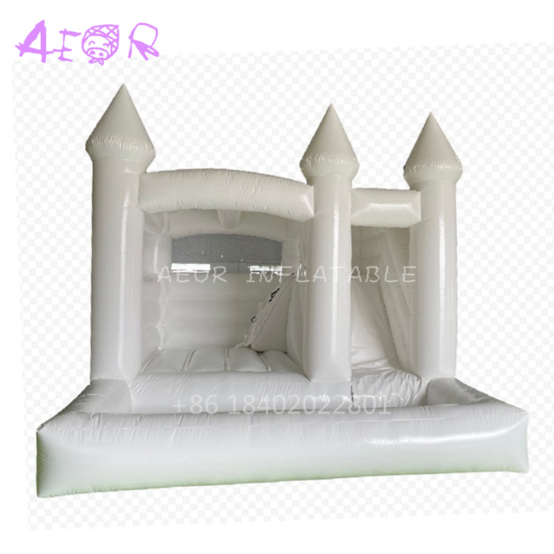 Commercial grade inflatable slide combo pastel Solid color inflatable soft ball pit jumping castle